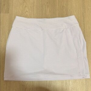 FAIRWAY & GREENE LILAC STRIPED ATHLETIC GOLF SKIRT WITH SHORTS NWOT SIZE LARGE